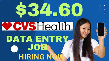 Remote Data Entry Job  $34 60 CVS Health  Work From Home Jo. Low Experience   Hiring Now.#RemoteJobs