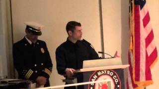 San Mateo Co Fire Academy Graduation 2013-Recruit Speech