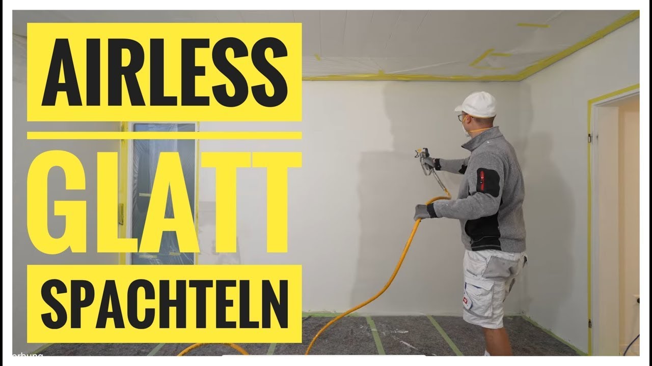 WÄNDE + DECKE glatt spachteln Wagner HC750 Dinova Mineralspachtel   4K