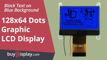 1.8"SPI Serial 128x64 Touch COG LCD Module Display,Black on Blue