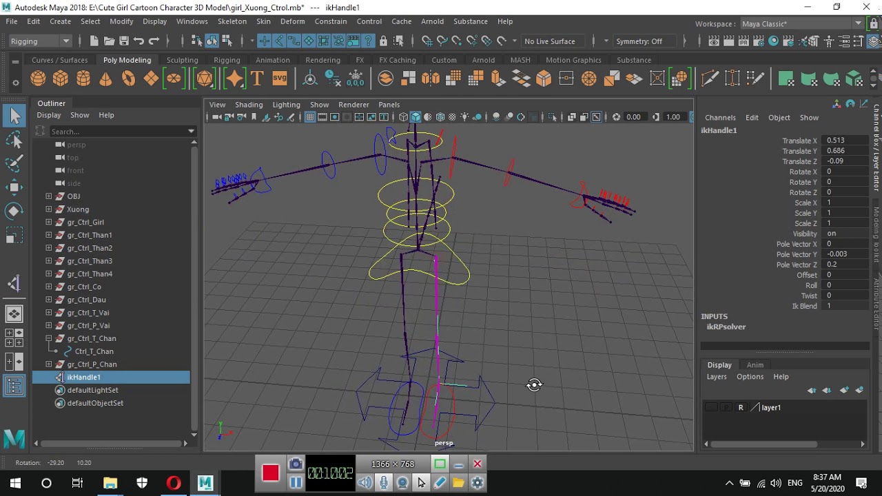 Maya I Rigging new P3 I Tạo IK và bộ Ctrol cho Chân