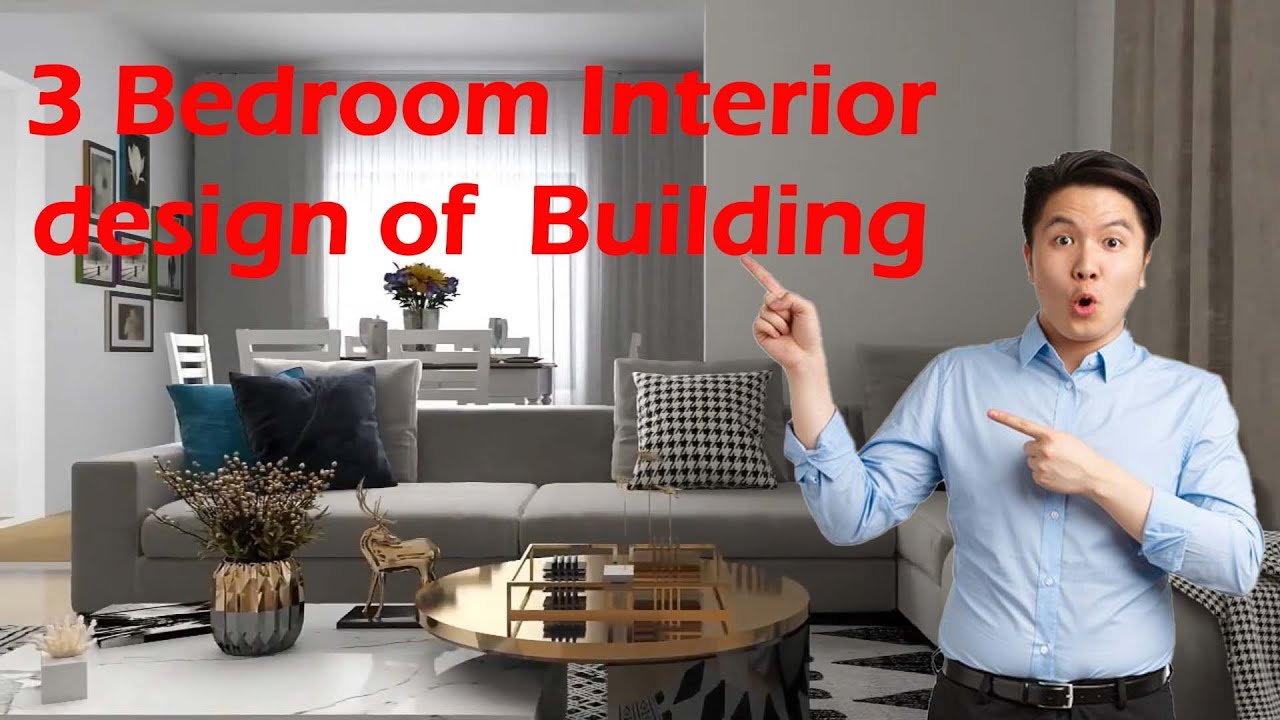 3 Bedroom Interior design of Building #residencedesign #buildingdesign ...