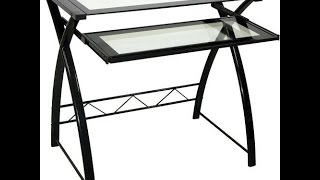 Contemporary Cappuccino Floating top TV Console for TVs up to 46″ Bello CD8855 Easy No Tool Black Computer Desk