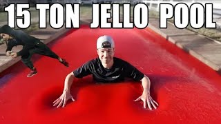 World's Largest Jello Pool- Can You Swim In Jello? [Reaction]