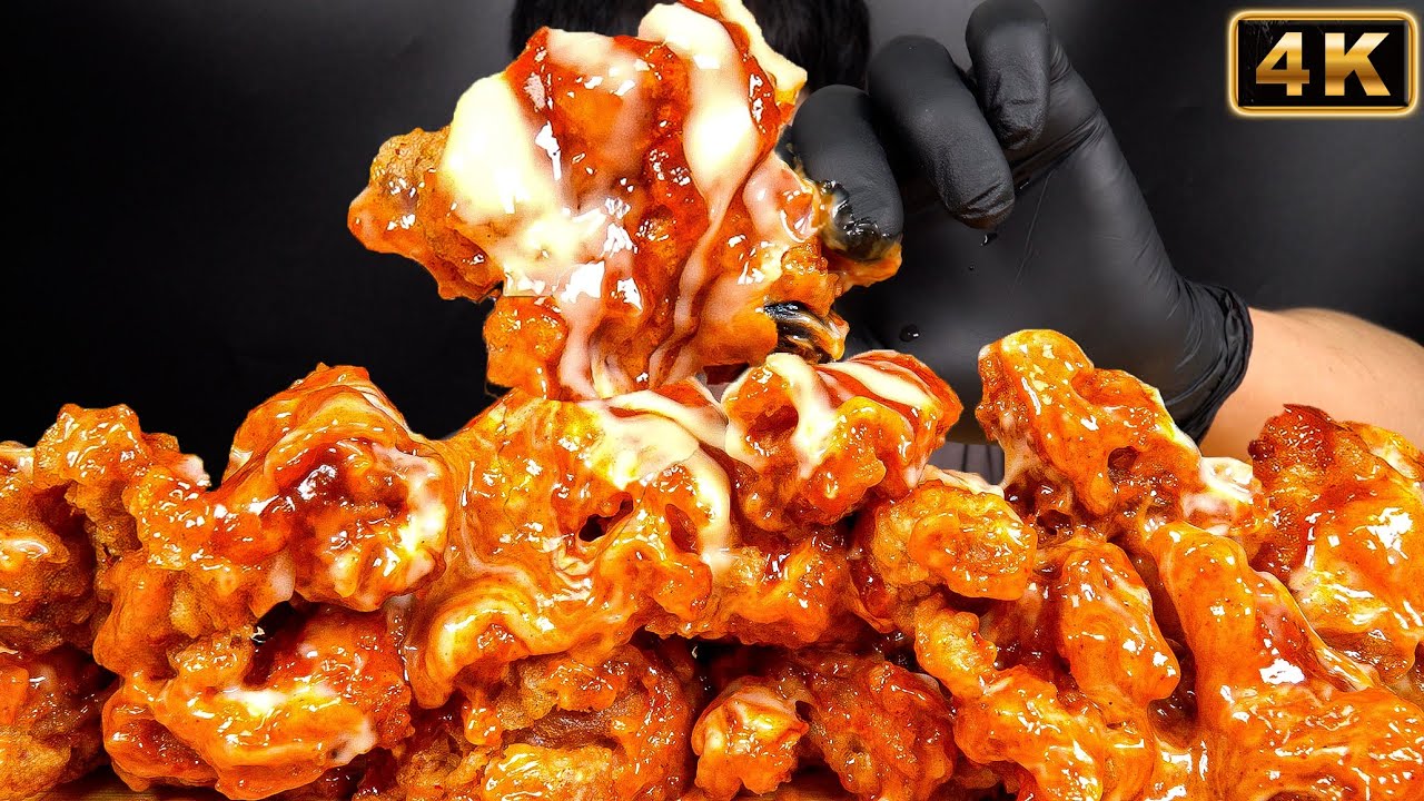 4K MUKBANG ASMR | Supreme Seasoned Chicken 슈프림 양념 치킨