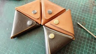 Работа с кожей. Монетница. Coin case leather hand made