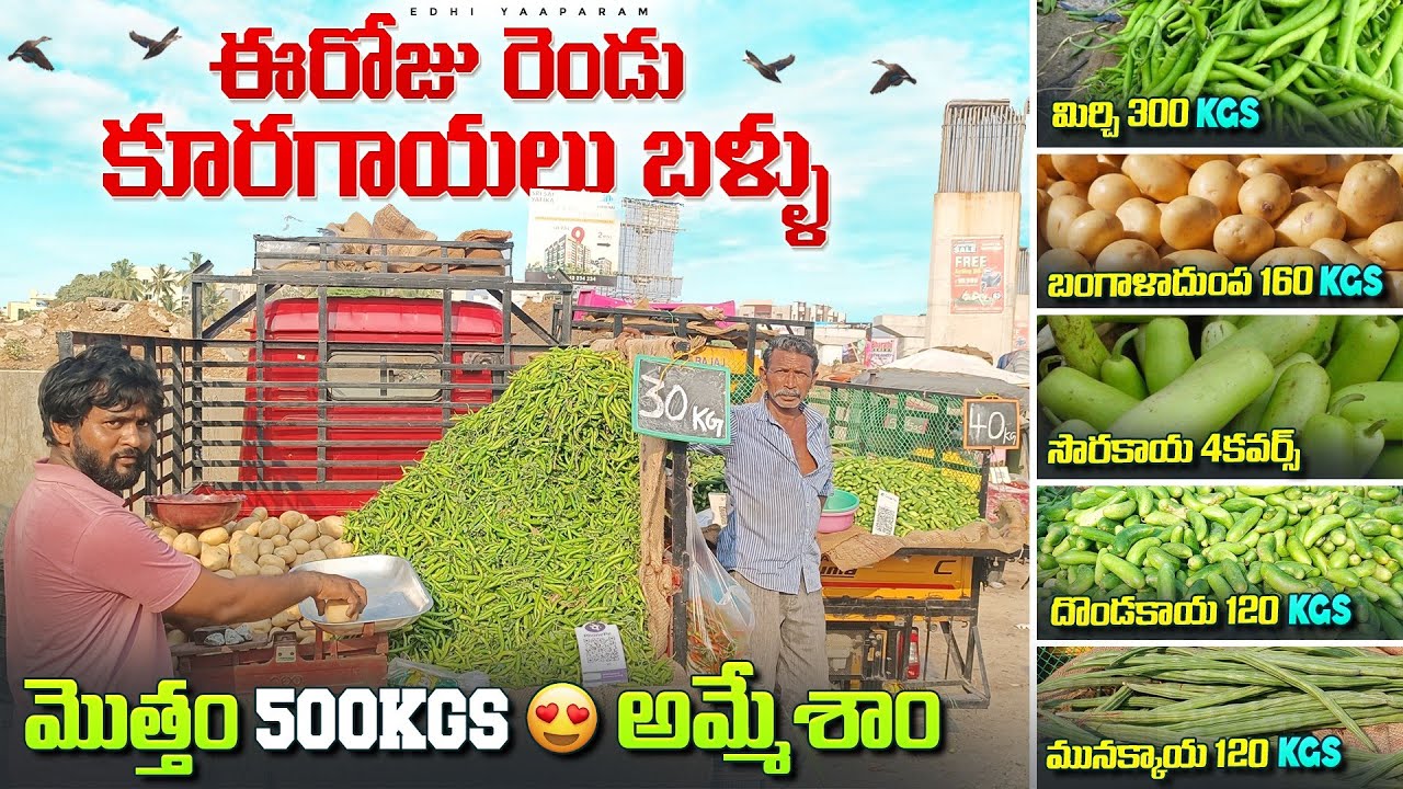 మళ్ళీ కూరగాయలు యాపారం లో ఇంత లాభం 😍 | vegetable business || Edhi Yaaparam | Pavan Kumar Undamatla |
