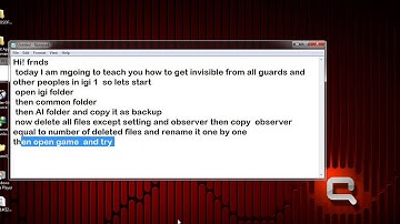 igi 1  how to get invisible