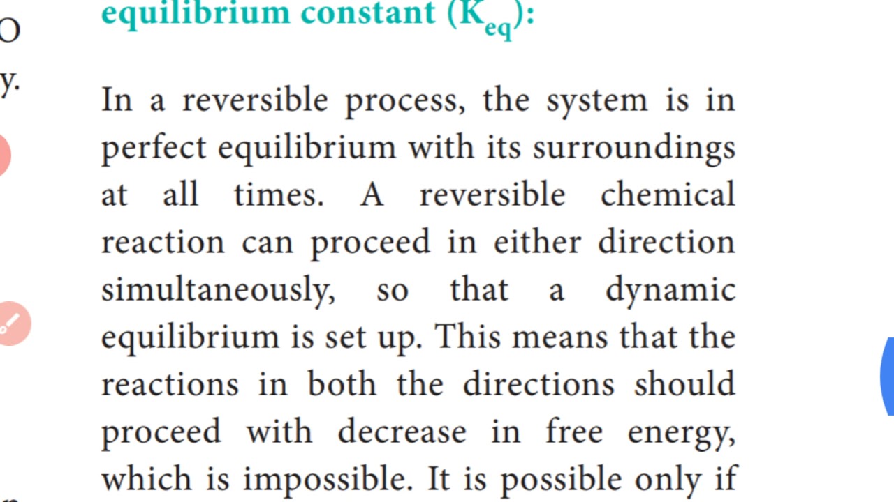 Relationship between standard free energy change and equilibrium ...