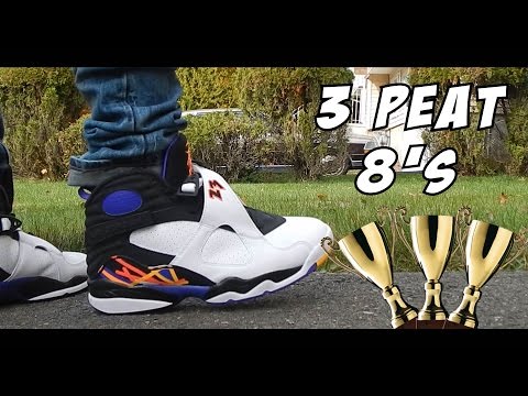 jordan 8 3 peat on feet