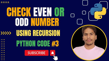 Check Even or Odd Numbers using Recursion in Python || Python Code series || I-TECHLEARNING