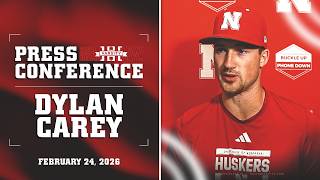 Husker Infielder Dylan Carey previews series with No. 7 Auburn | Nebraska Baseball Press Conference