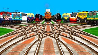 11* Trains Gameplay / train simulator classic /indian train high speed train crossing 