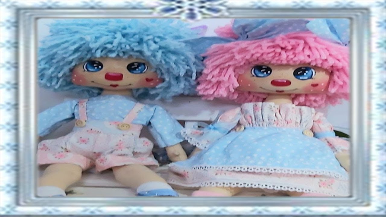 Muñecos de tela, chico y chica-Boy and girl cloht dolls-Patrones Gratis-free patterns