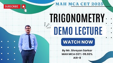 Mah Mca Cet 2025 II TRIGONOMETRY DEMO #Foundation_Batch