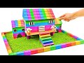 Satisfying Video l How To Make Rainbow Stilt House with Kinetic Sand Cutting ASMR #86