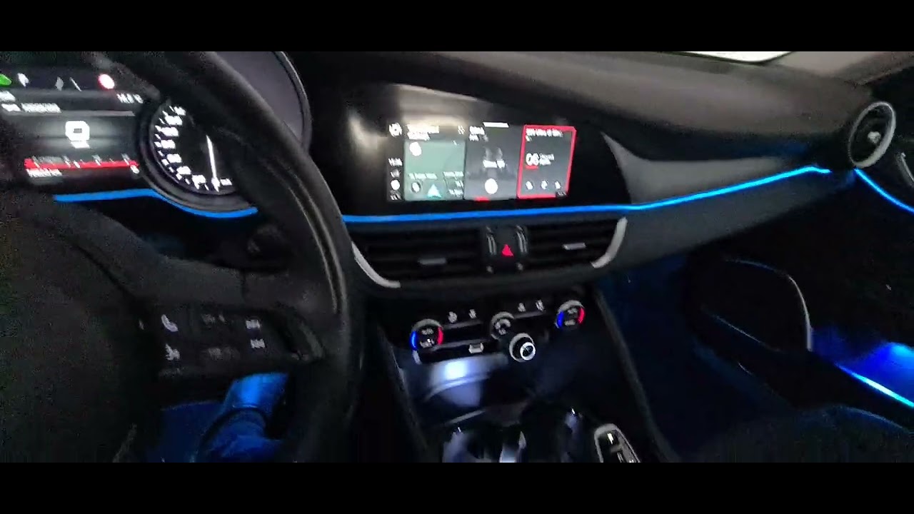 Luci LED Ambiente AUTO - Comando App, in Fibra ottica 6M, RGB, Comando
