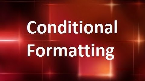 MicroStrategy - Conditional Formatting - Online Training Video by MicroRooster