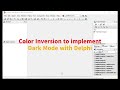 Color Inversion to implement Dark Mode with Delphi (no need component)