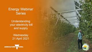 Understanding your electricity bill and supply - Webinar recording