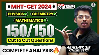 3rd MAY SHIFT 1 &  2 MHTCET 2024 CHEMISTRY SHIFT ANALYSIS BY Abhishek Sir Chemistry ASC