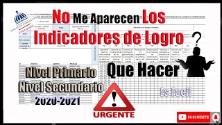 No me Aparece el Indicador de Logro, Primaria y Secundaria, QUE HACER🤷 en los Registros Digitales👀 No me Aparece el Indicador de Logro, Primaria y Secundaria, QUE HACER🤷 en los Registros Digitales👀