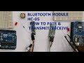 Bluetooth HC-05 Modules - How to PAIR & Transmit/Receive  DATA