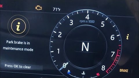 Parking Brake Maintenance Mode for Range Rover Velar 19-Maybe Up(1 little trick)