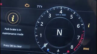 Parking Brake Maintenance Mode for Range Rover Velar 19-Maybe Up(1 little trick)