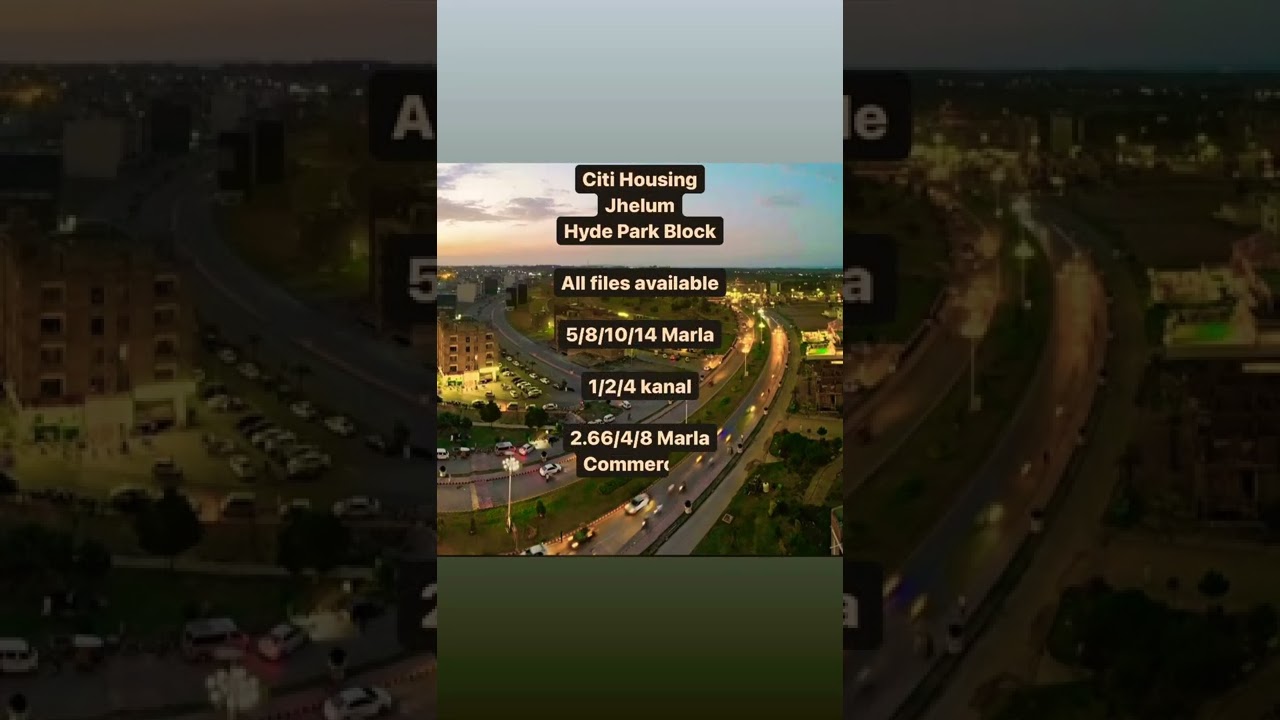 Citi Housing Jhelum Hyde Park Block All category Files Available YouTube
