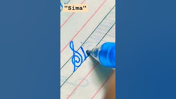 "Sima" name in cursive handwriting #cursive #calligraphy #names #learn #art #share #shorts ##shorts