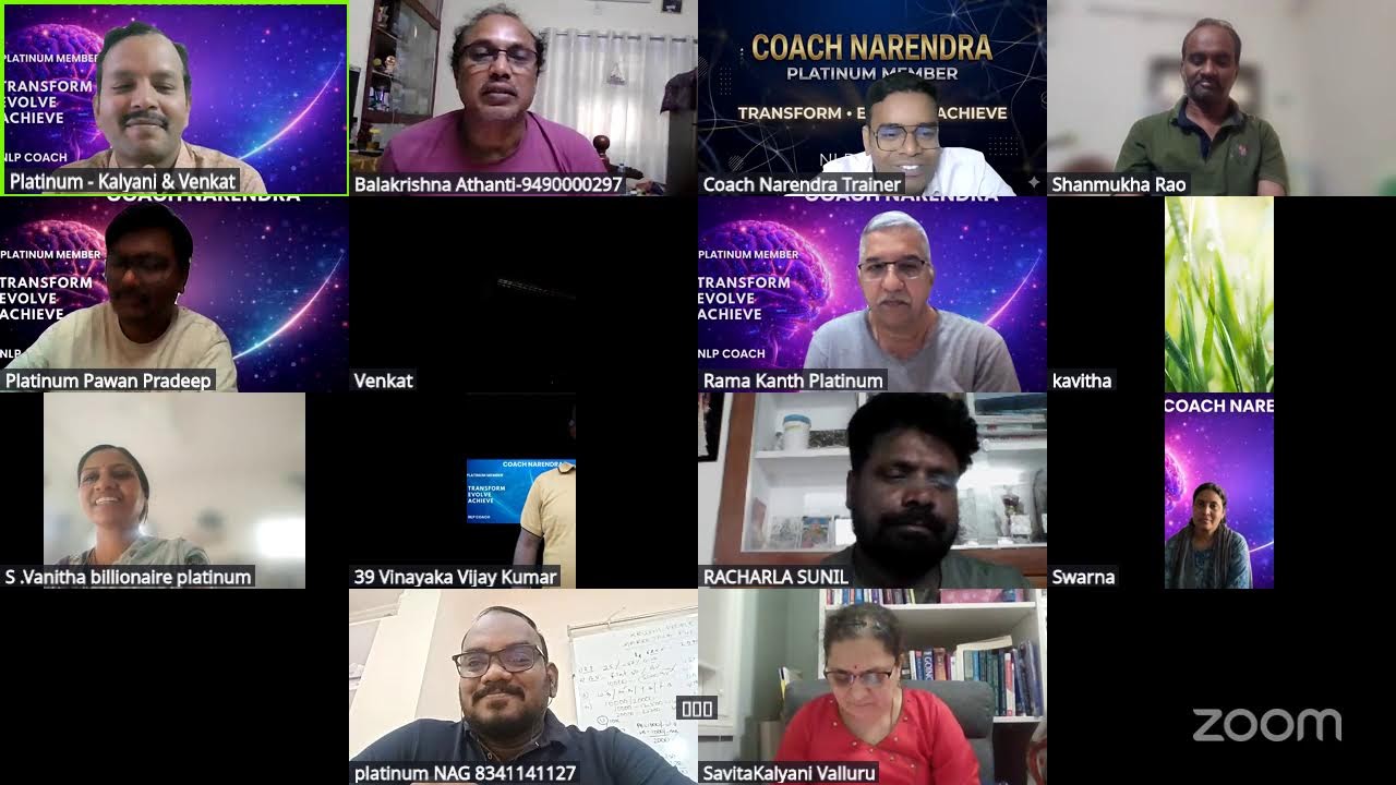 Coach Narendra Trainer's Zoom Meeting