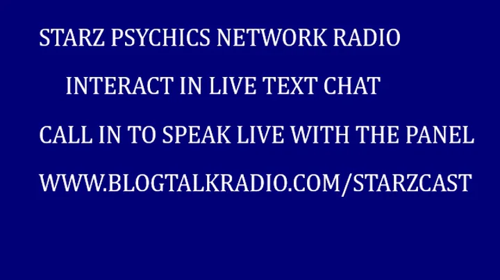 Lisa Erikson Live On StarZ Psychics Network Radio