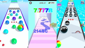 Ball Merge 2048 vs Number Merge Run vs Numbers Ball Blend Challenge 3 in one Gameplay Run & Merge