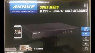 Annke 8 Channel H 265+ CCTV DVR Unboxing &amp; Demo / Setup - Soter Series Video Recorder - Model DW81KD