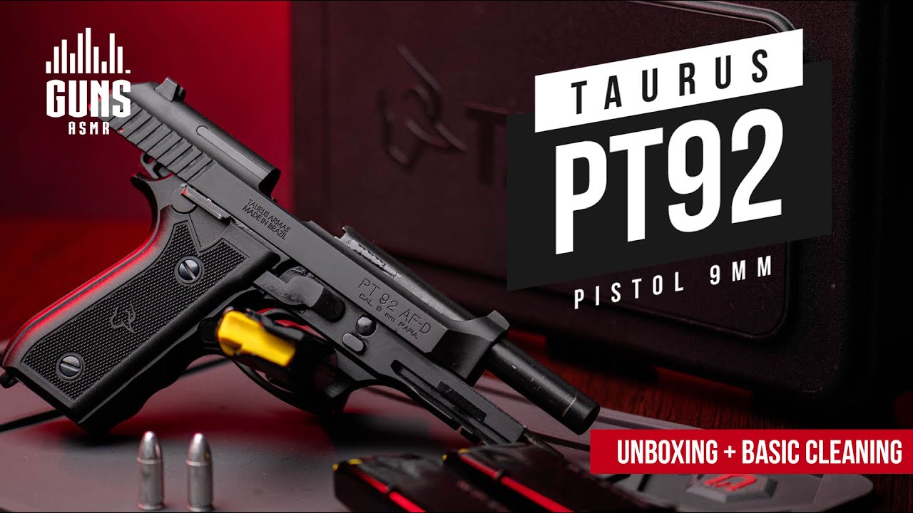 Taurus PT92 Pistol 9mm  - Unboxing + Basic Cleaning [Gun ASMR]