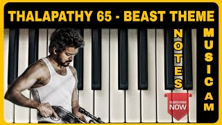 Beast theme piano tutorial | Thalapathy Vijay 65 | Anirudh Musical | Tamil songs easy keyboard notes