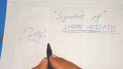 Signature of | IMRAN HUSSAIN | Dr.Ali Hassan