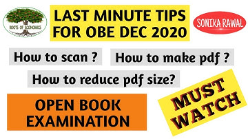 OBE doubts | How to scan and make pdf | Compress pdf | Open Book Exam | Delhi University | NCWEB