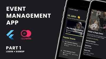 Event Management App using Flutter & Appwrite | Login & Signup | Part 1