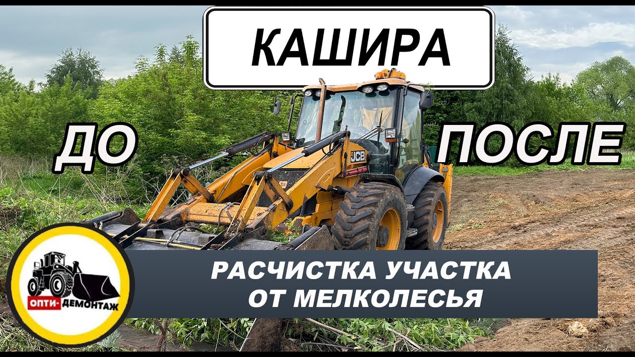 Расчистка участка в Кашире. Удаление деревьев, корчевание пней ...