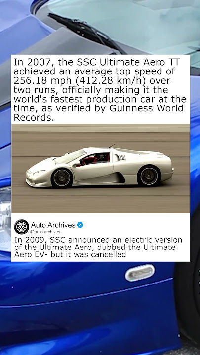 In 2007, the SSC Ultimate Aero TT achieved an average top speed of 256.18 mph #sportscar #cartok