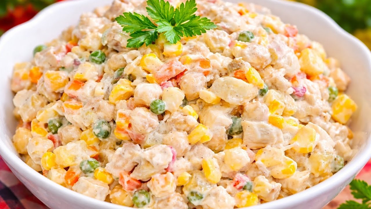 রাশিয়ান চিকেন সালাদ রেসিপি | Creamy Russian Chicken Salad | সহজ ও মজাদার সালাদ