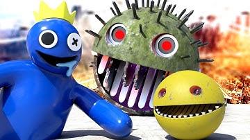 Maze Adventure: Pacman vs Lava Robot, Desert Worm, and Other Dangerous Enemies