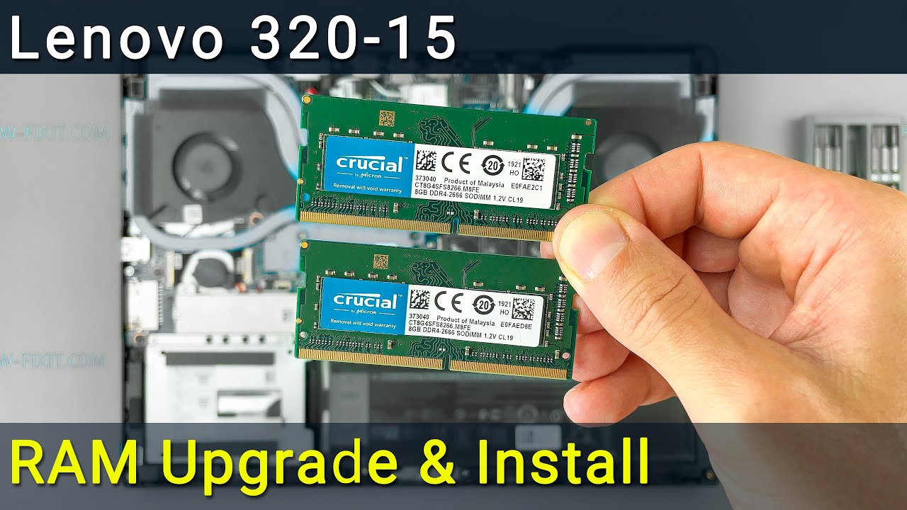 Escuela de posgrado mezcla Cruel How to upgrade RAM memory in Lenovo 320-15 laptop - YouTube