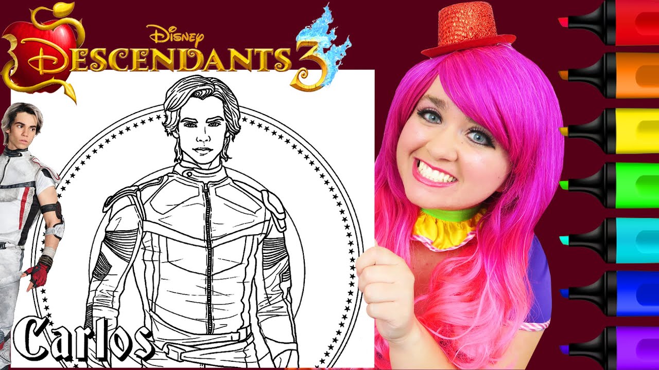 Download Coloring Carlos Descendants 3 Disney Coloring Page ...