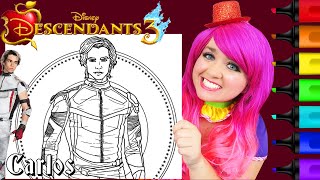 Coloring Carlos Descendants 3 Disney Coloring Page Prismacolor Markers | KiMMi THE CLOWN