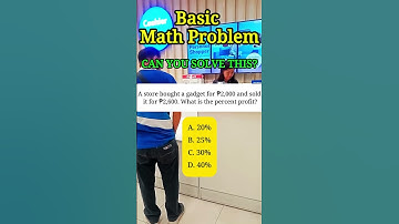 A store bought a gadget for ₱2,000 and sold it for ₱2,600. What is the percent profit? #shorts