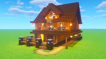 Minecraft Tutorial: How To Make A Spruce Wood House 1"2020 Tutorial"