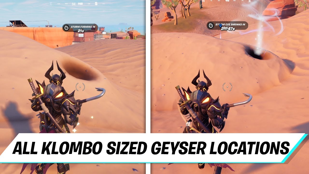 All Klombo Sized Geyser location - Fortnite Secret Klombo Quest (10,000 XP)